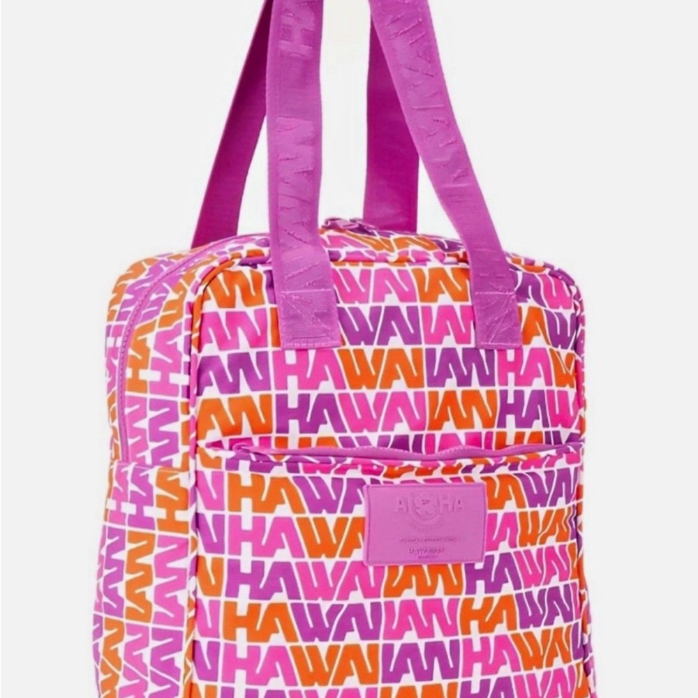 ALOHA Collection Vibrant Pink and Orange Travel Bag